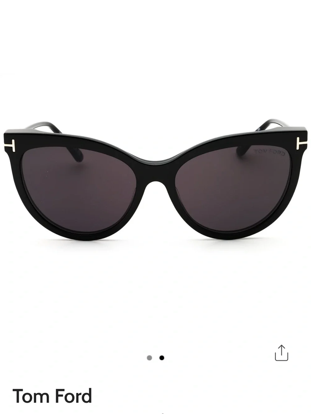 Tom Ford Women's Black Cat-Eye Optical Frames with Clip-On Sunglasses FT5994-B
